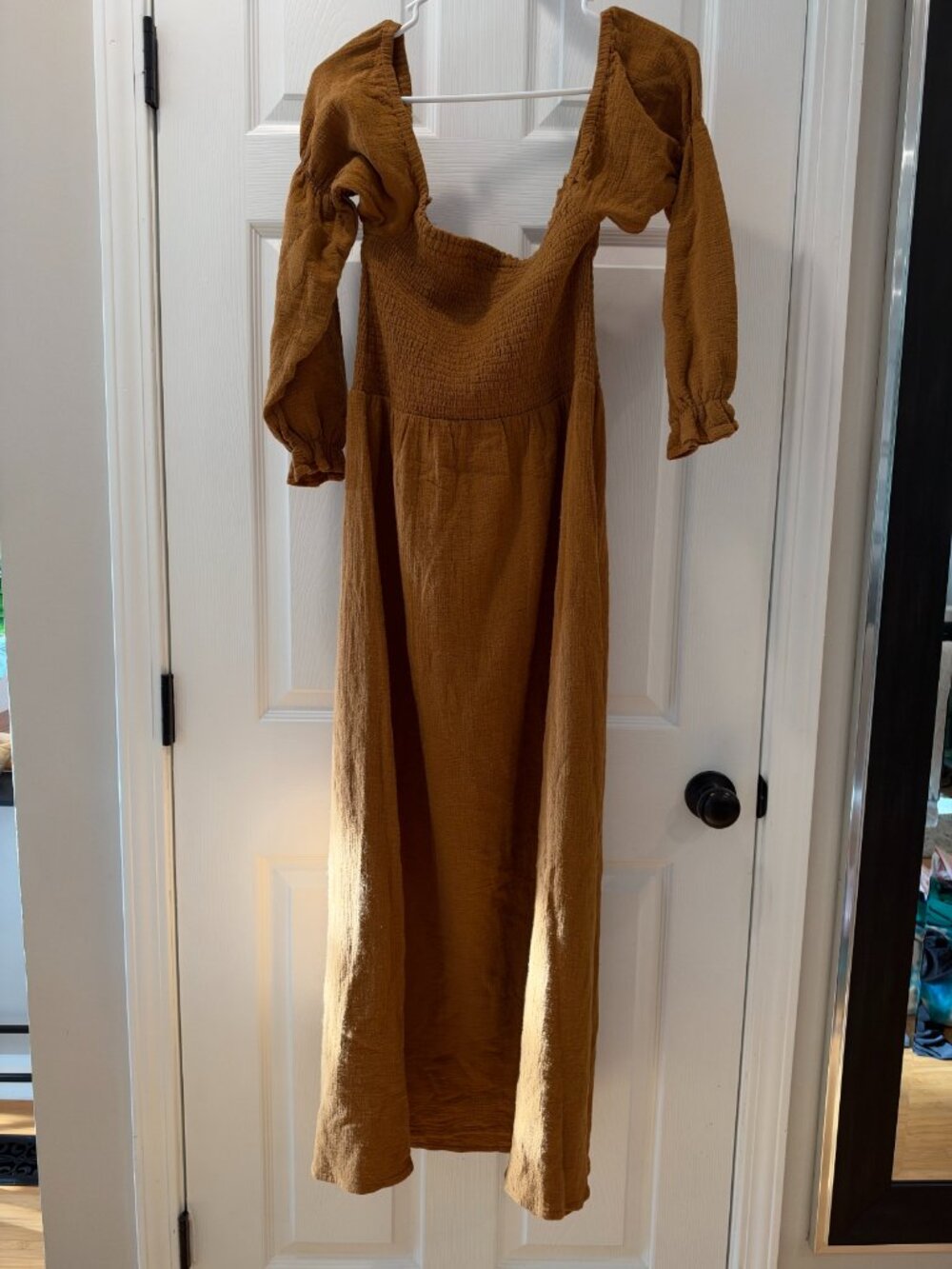 Ingrid+Isabel The Dream Maternity Midi Dress Brown Gold Size M Medium - Picture 8 of 8